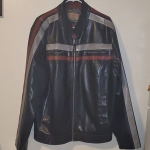 Leather motorcycle jacket